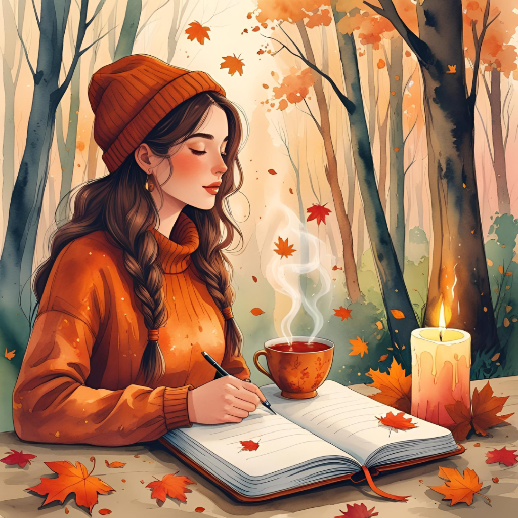 1.3_L’Automne, Saison d’Introspection Créative Plonge dans la douce atmosphère de l’automne, saison parfaite pour ralentir, réfléchir et nourrir ta créativité intérieure. Laisse-toi inspirer par ce moment.