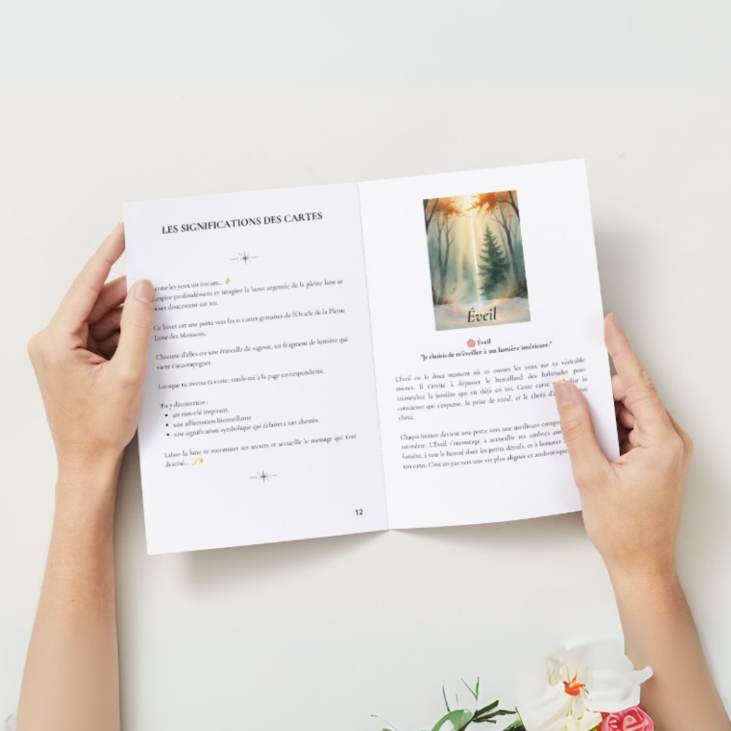 Livret d’accompagnement du Mini Oracle d’affirmations Pleine Lune des Moissons