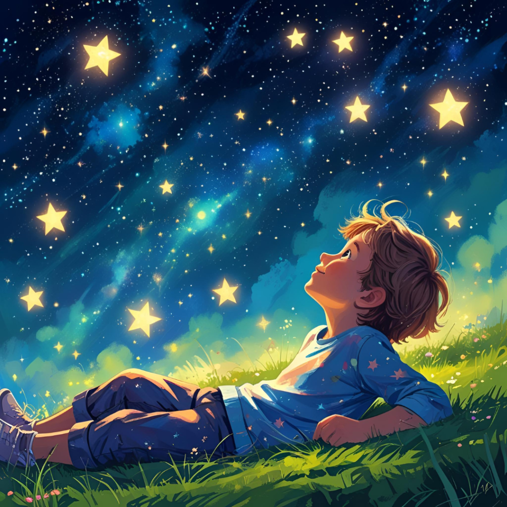 L’enfant et l’étoile endormie partent ensemble dans une aventure magique. Ce conte poétique apprend aux enfants l’importance de la patience, de l’amitié et de croire en la magie.