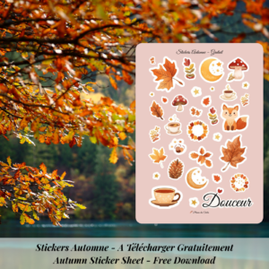 🍂 Planche de Stickers Automne (PDF gratuit)