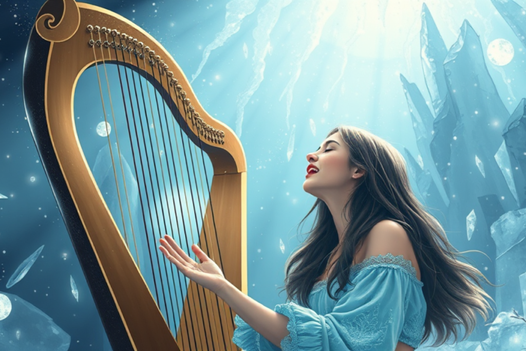 melodie-cristaux-de-givre-conte-chant-elia Un conte hivernal poétique où Élia réveille la musique de l’hiver et restaure l’harmonie grâce à la mélodie des cristaux de givre.