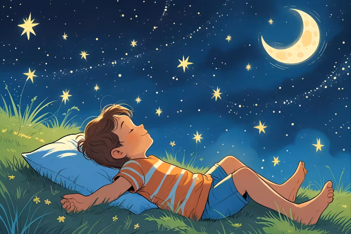 Découvre L'Enfant et l'Étoile Endormie, un conte poétique sur la patience, l'amitié et la magie de se souvenir. Une histoire lumineuse et douce à lire en famille.