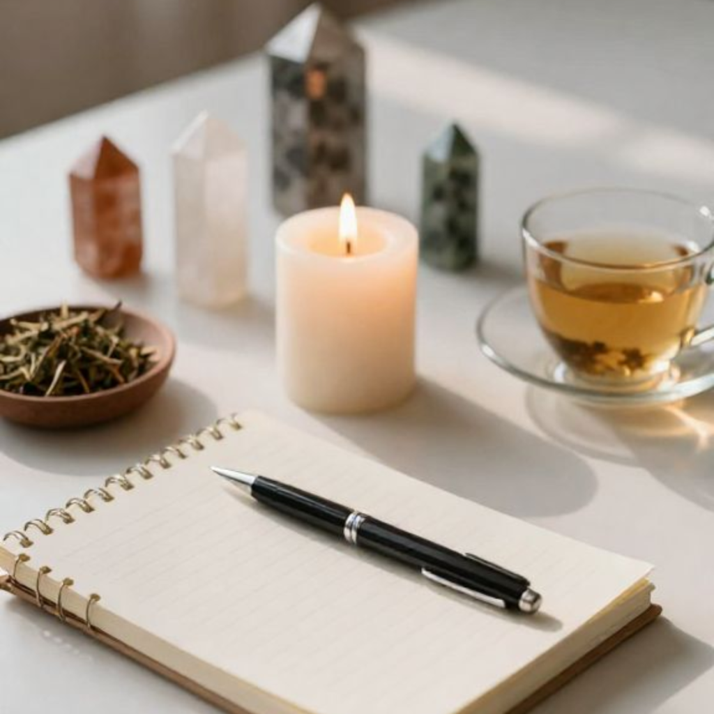 Matériel nécessaire Un rituel de fin de mois doux et sacré pour faire le bilan, libérer l’ancien et inviter le renouveau. Une pratique guidée alignée aux cycles, à la Lune et aux saisons.