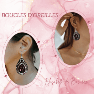 Boucles d'oreilles artisanales Elisabeth de Bavière, pièces uniques. Perles Miyuki, chatons verre, strass. Sophistiqué. Déstockage limité.