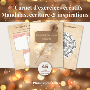 🪶 Carnet d’exercices créatifs Digital – Mandalas, écriture & inspirations