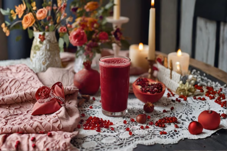 Un smoothie vibrant et réconfortant aux fruits rouges et betterave, pensé comme un rituel doux pour nourrir le cœur et soutenir l’énergie vitale en février.