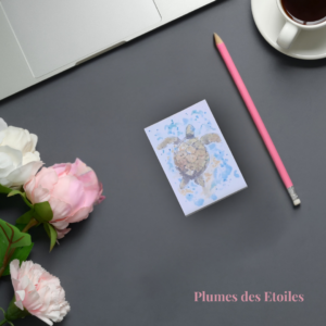 🐢 Bloc-Notes Tortue de Mer – Écologie & Inspiration | Edition Limitée Artisanale - Format Bébé