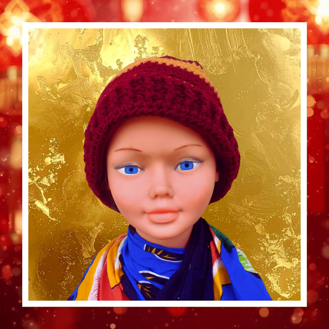 🧶 Bonnet crochet · Courage Ardent | Fait Main • Unique – Image 2