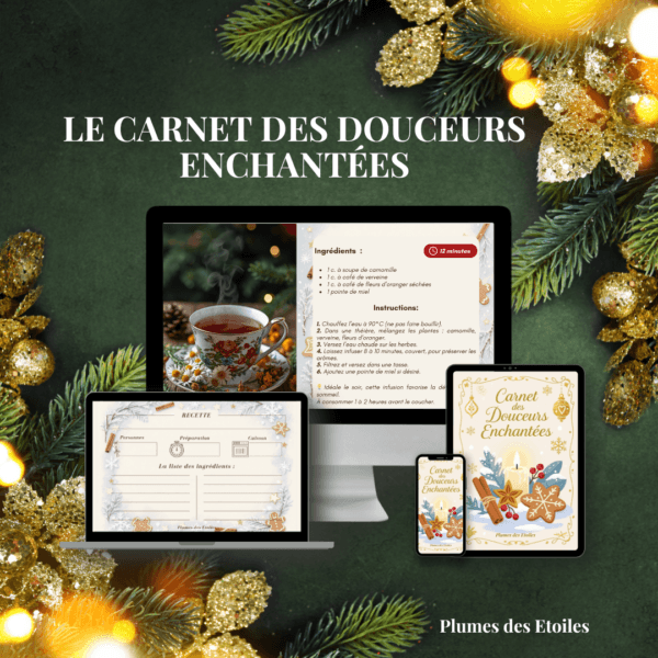 🧑‍🍳 Carnet de Recettes Digital · Douceurs Enchantées | À Imprimer