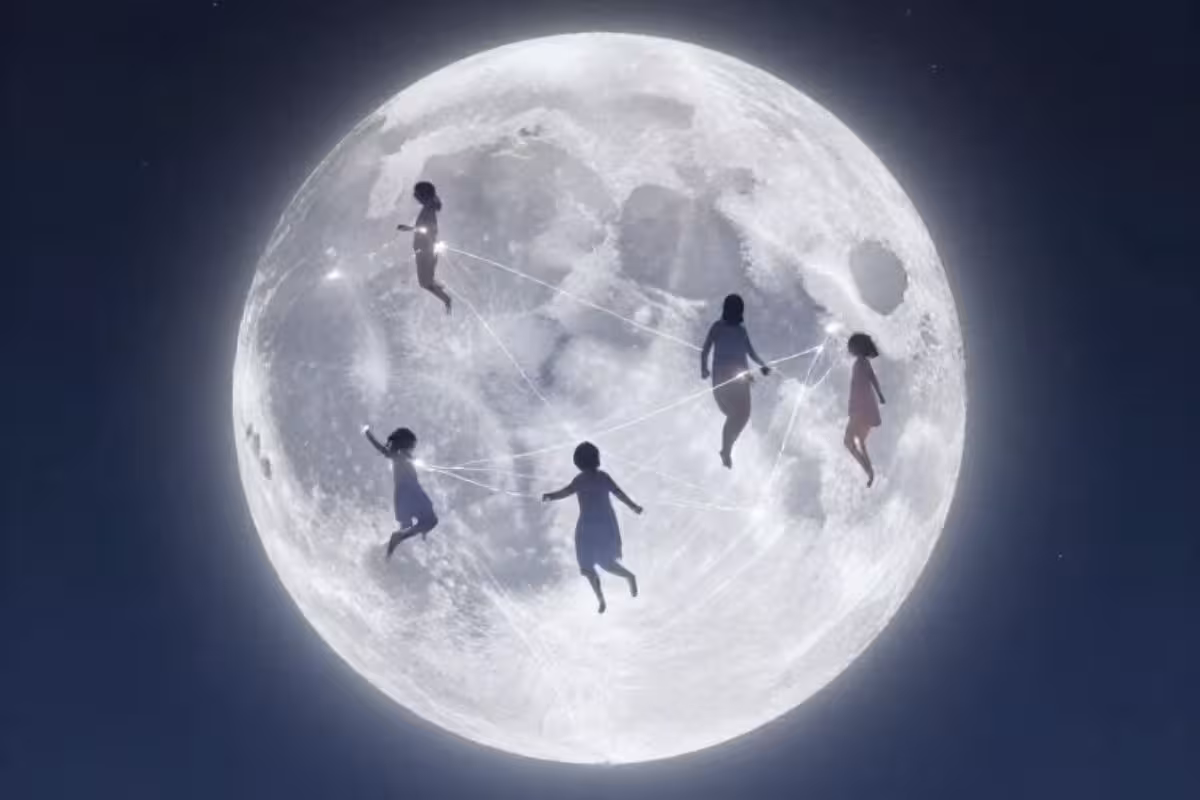 couverture-lune-lien Découvre La Lune et le Lien, un conte initiatique poétique sur l'amour, les fils invisibles et la connexion entre les êtres. Une offrande lumineuse à lire et ressentir.