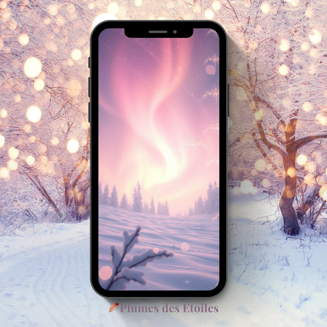 ❄️ Fond d’écran Digital – Noël Enchanté · L’Aurore du Solstice | A Imprimer – Image 2
