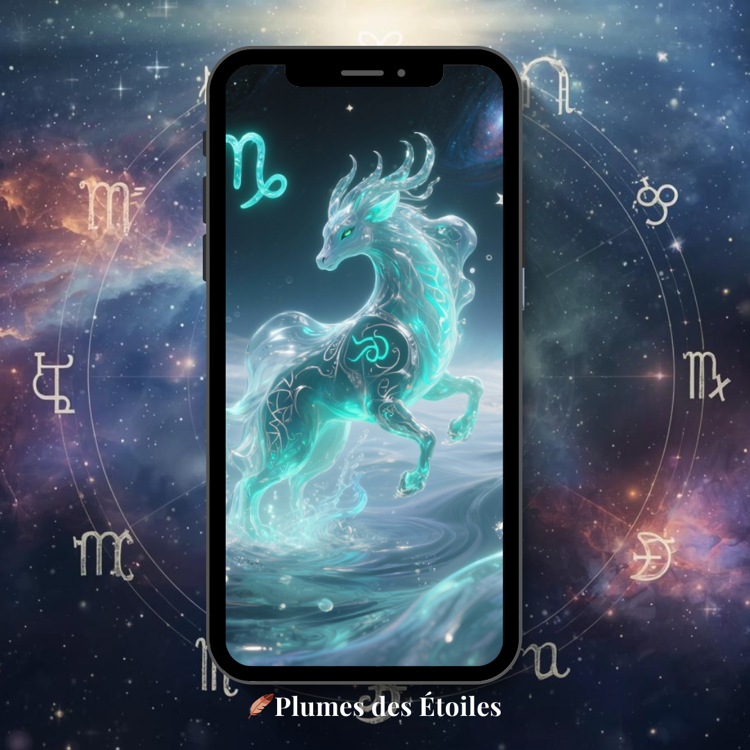 ♒ Fond d’écran Digital – Zodiaque Mystique · Verseau – Esprit Aquatique – Image 2