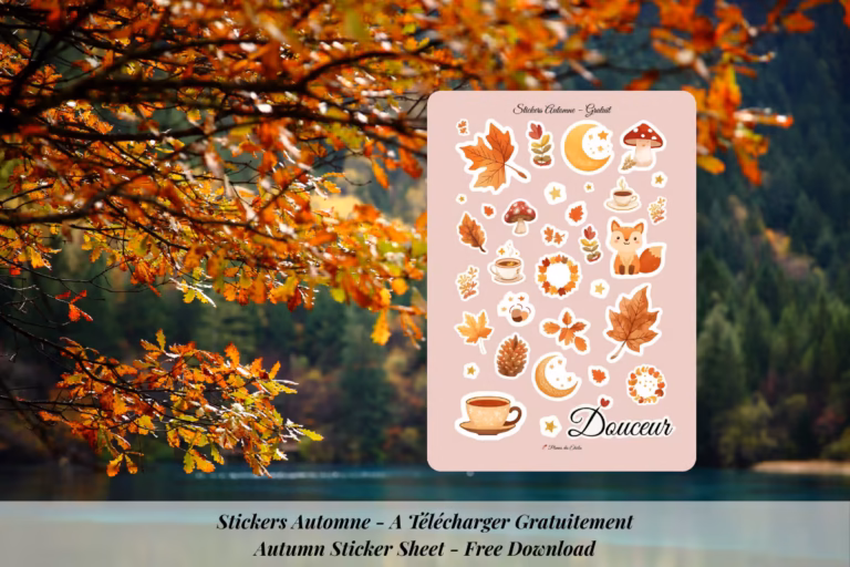 ✨ Télécharge ta planche gratuite de 34 stickers automne 🍂