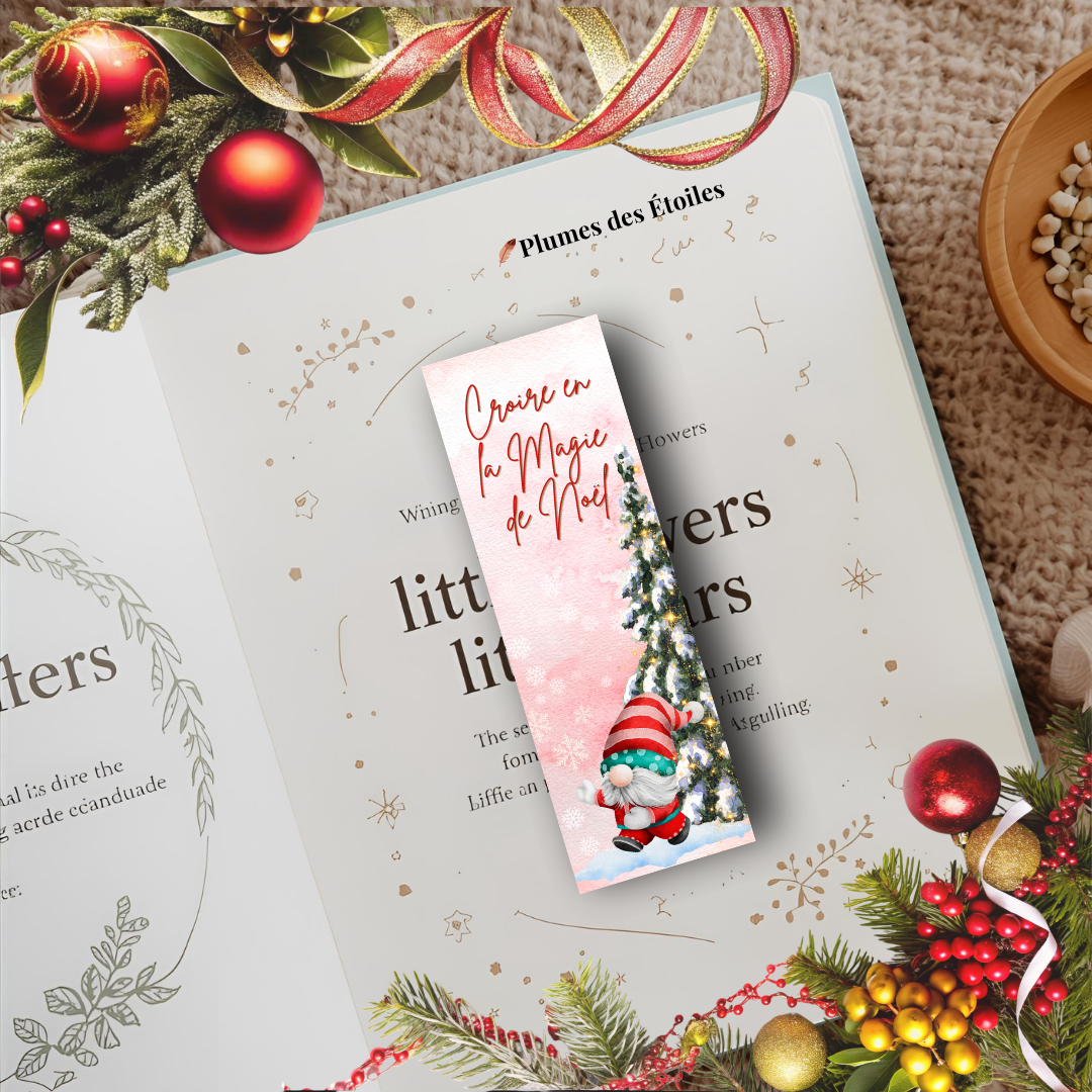 🧝 Marque-Pages Digital – Esprit de Noël · Lutin espiègle | À Imprimer – Image 2