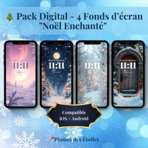 ❄️ Bundle Fond d’écran Noël Enchanté – 4 Univers Féeriques | A Imprimer