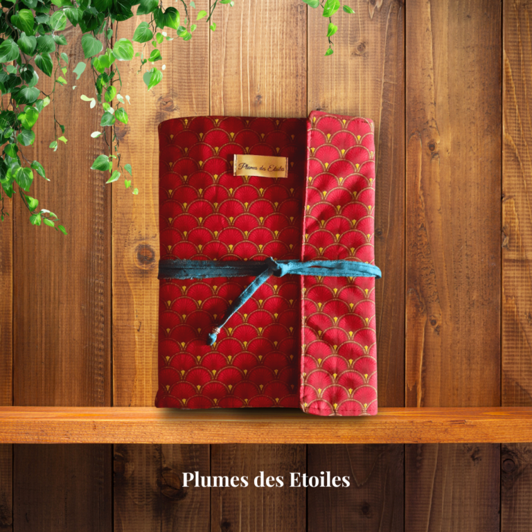 📚 Protège-Livre Ajustable Format Roman – Coton | Pièce Unique Artisanale
