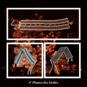 Bracelets Herringbone en perles PRECIOSA, MATUBO & MIYUKI. Design exclusif, finitions argentées, livraison soignée. Parfait pour un cadeau ou se faire plaisir. Déstockage Limité.