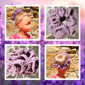 Chouchous crochet Lavande artisanaux, doux et élégant. Pièce unique, Phil Partner Oeko-Tex. Fait main, confortable.