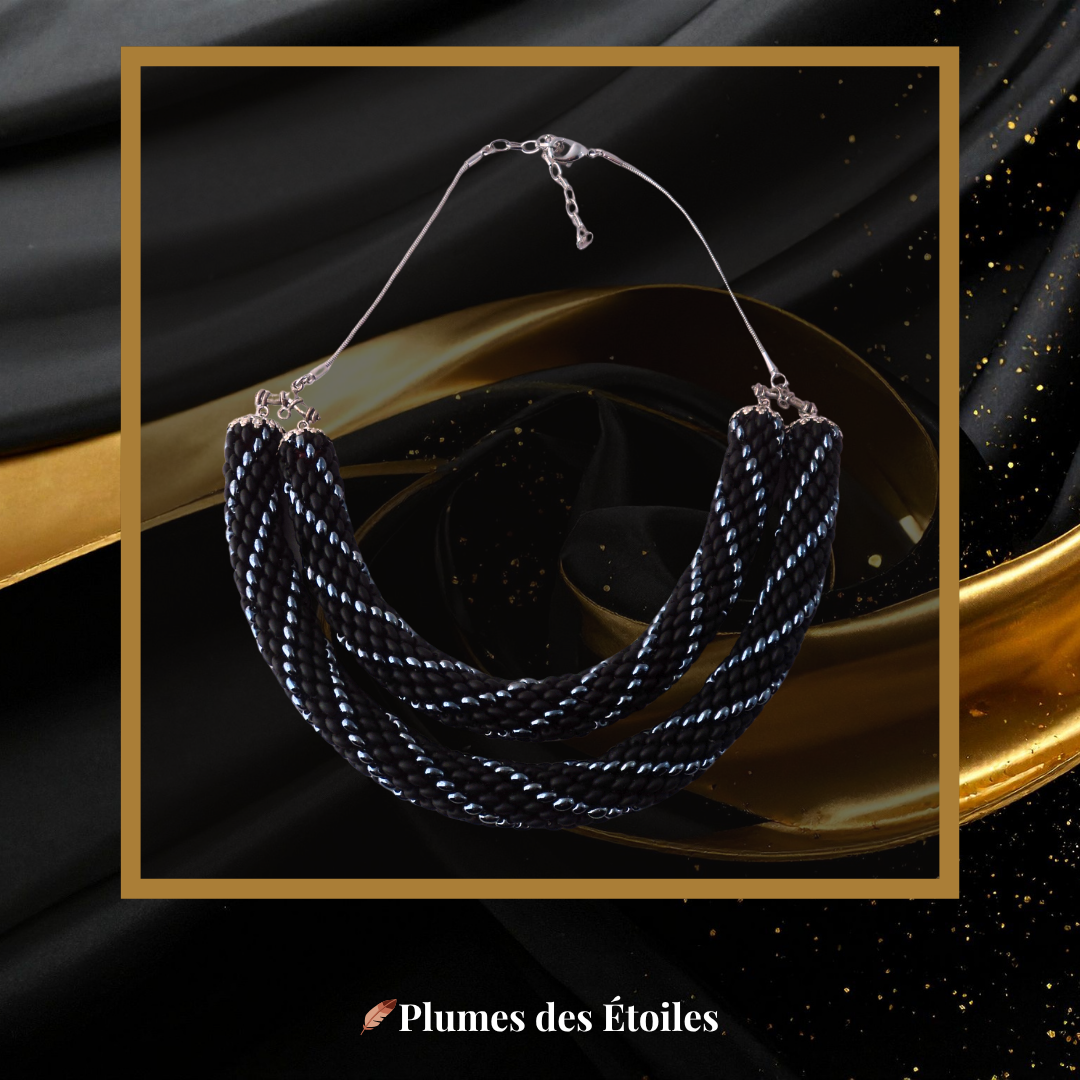 ⚫ Collier Élégance Multi-Rangs en Perles Unique - Édition Limitée | Déstockage Trésors Oubliés – Image 3