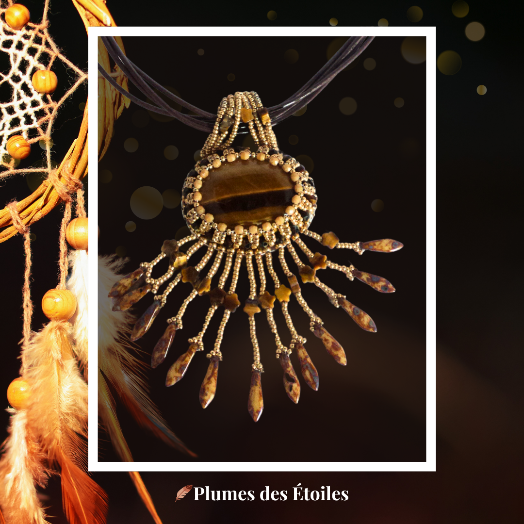 🦅 Collier Manitou – Élégance & Mystère Amérindien - Édition Limitée | Déstockage Trésors Oubliés – Image 3