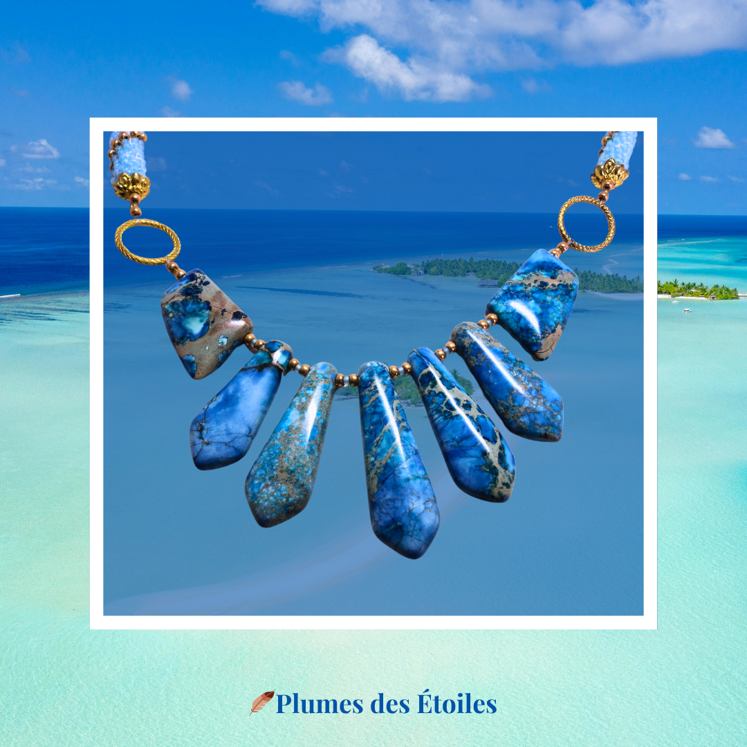 🌊 Collier Océania – Le Lagon du Pacifique - Édition Limitée | Déstockage Trésors Oubliés – Image 3