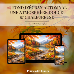 Ajoute une touche de nature à ton écran avec ce fond d’écran automnal. Création artisanale digitale apaisante et inspirée des saisons.