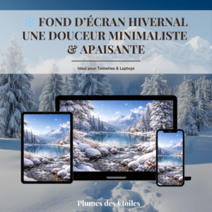 Ajoute une touche de nature à ton écran avec ce fond d’écran hivernal. Création artisanale digitale apaisante et inspirée des saisons.