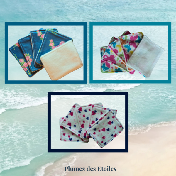 Lingettes démaquillantes lavables Tencel / Flanelle. Certifiées Oeko-tex & GOTS, fabriquées en France. Édition limitée. Dernières pièces disponibles — ne manque pas cette opportunité !