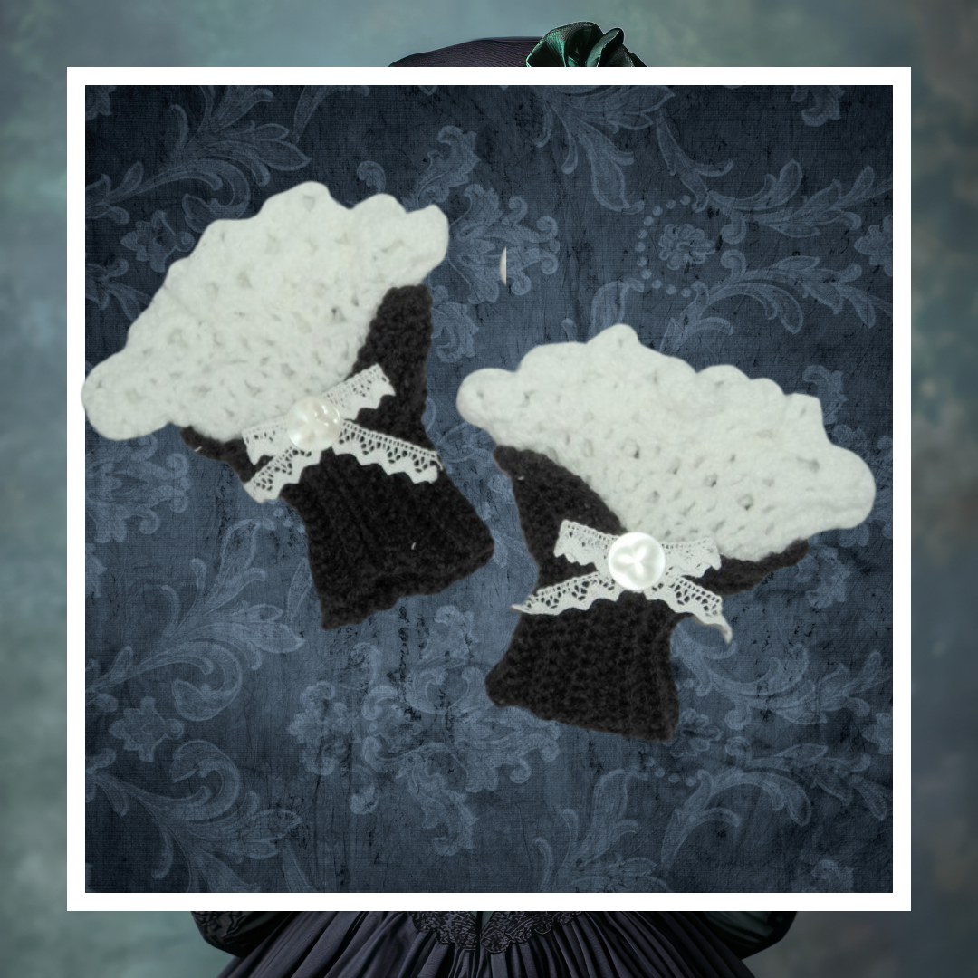 🧤 Manchettes victoriennes au crochet - Élégance & chaleur | Fait Main • Unique – Image 2