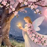 Découvre le conte magique de Roselune, la fée des pommiers en fleurs, et son secret pour libérer le printemps en soi — idéal pour la Pleine Lune Rose du 2 avril 2026.
