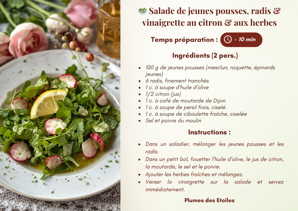 salade-jeunes-pousses-radis-vinaigrette