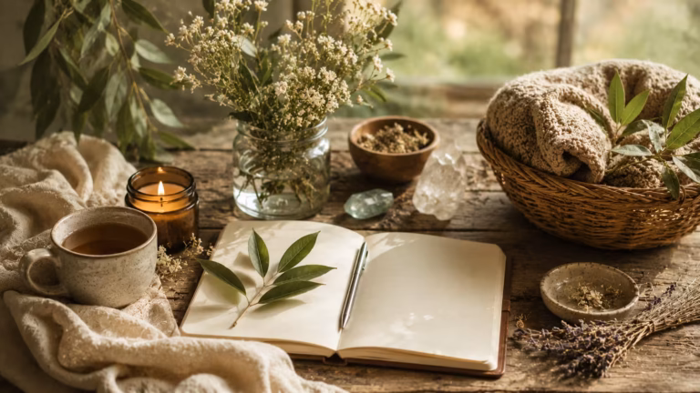 Introspection, gratitude, gestion de l’anxiété, vie au rythme des saisons — des ressources douces pour retrouver ton équilibre naturel au quotidien.