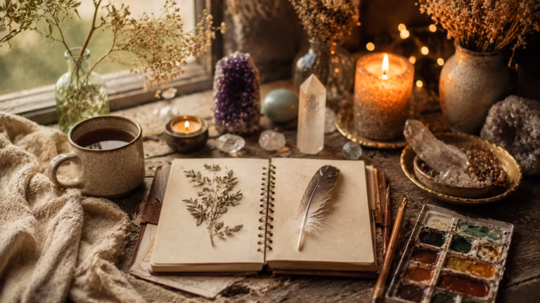 Slow life, art-thérapie, heures miroirs… Un espace doux pour écouter ton intuition, créer sans pression et lâcher ce qui t'alourdit.