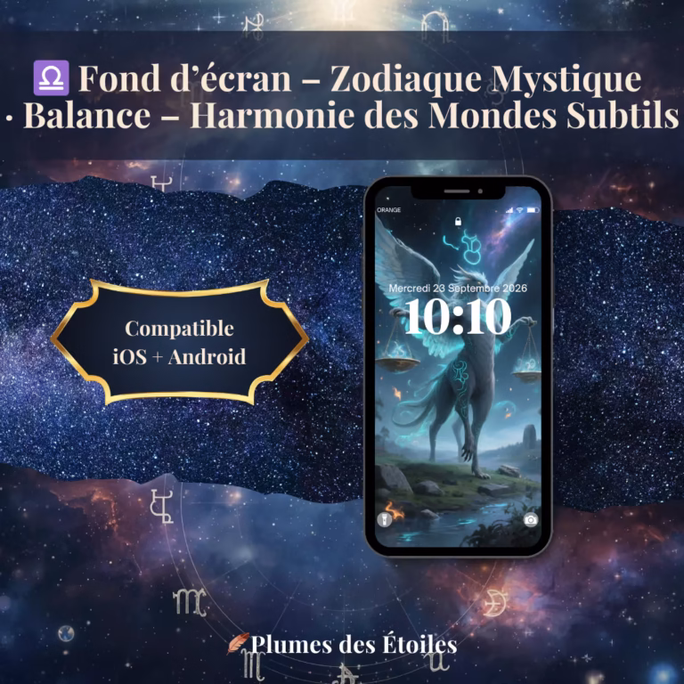 ♎ Fond d'Écran Balance – Zodiaque Mystique