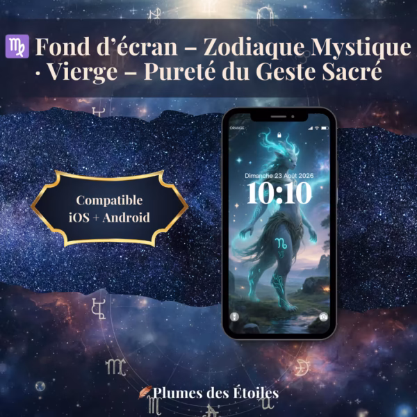 Télécharge mon fond d'écran vierge mystique pour smartphone. Une illustration digitale haute résolution pour cultiver ta clarté mentale et ta sérénité.