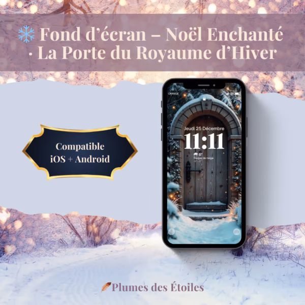 ❄️ Découvre le fond d’écran « La Porte du Royaume d’Hiver » : lumière diffuse, teintes pastel, ambiance mystique. Idéal pour iPhone & Android. Parfait pour le solstice, les rituels et les moments de transition. Télécharge-le maintenant.