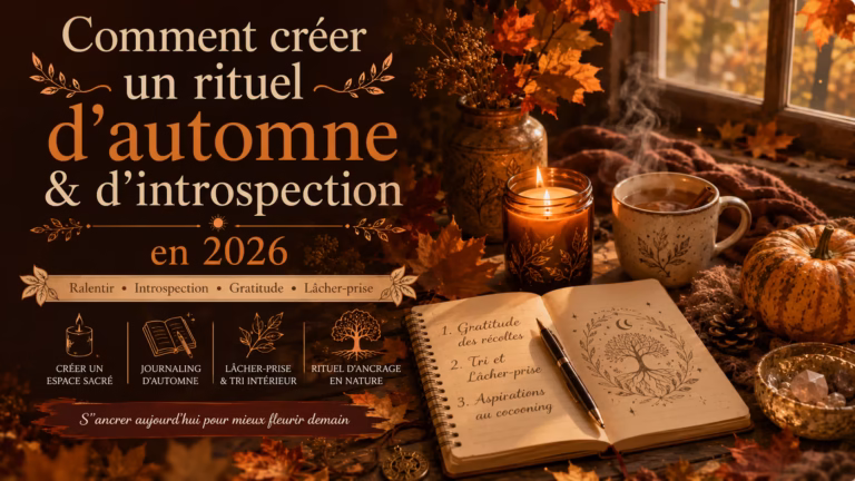 Découvre comment créer un rituel d'automne et d'introspection doux. Des pistes de journaling, de la slow life et de la magie saisonnière pour ralentir.