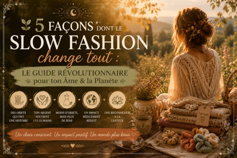 Le slow fashion et l'artisanat ne sont pas juste une tendance : découvre 5 façons dont acheter moins mais mieux transforme ton rapport aux objets, et à toi-même.