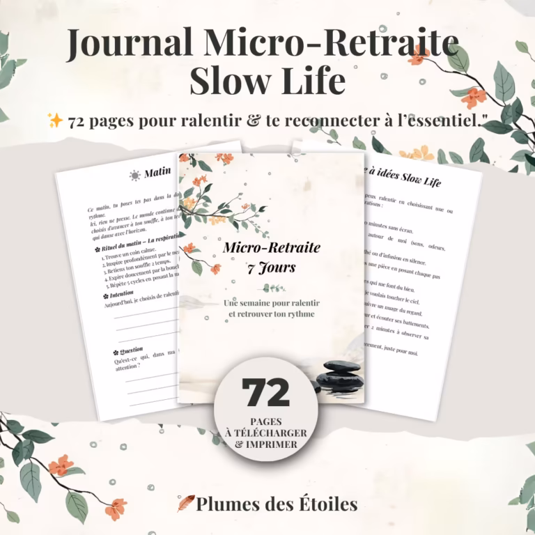 🌿 Journal Digital Micro-Retraite Slow Life Carnet Introspection PDF